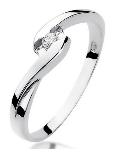 Bonore - White Gold 585 - Diamond 0,05 ct ring