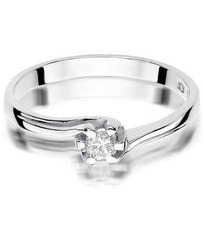 Bonore - White Gold 585 - Diamond 0,1 ct ring
