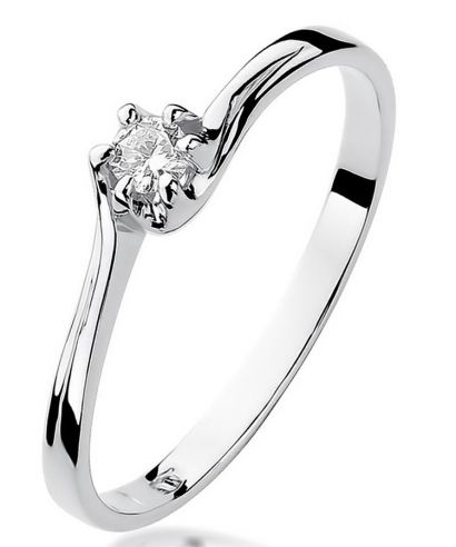 Bonore - White Gold 585 - Diamond 0,1 ct ring