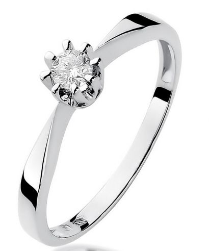 Bonore - White Gold 585 - Diamond 0,15 ct ring