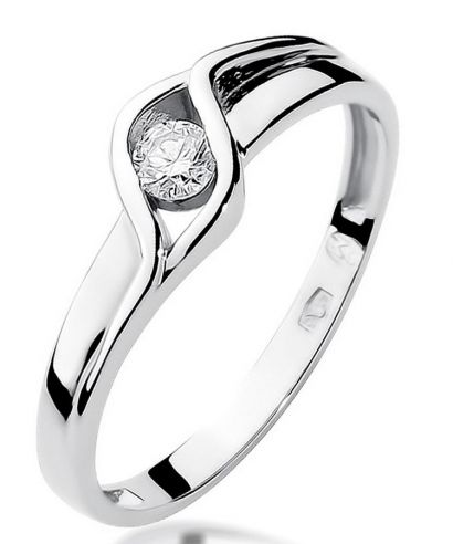 Bonore - White Gold 585 - Diamond 0,1 ct ring