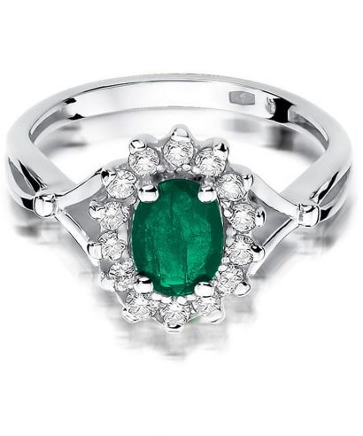 Bonore - White Gold 585 - Emerald 0,8 ct ring