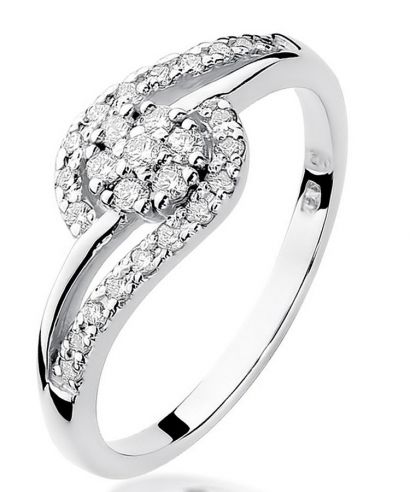 Bonore - White Gold 585 - Diamond 0,1 ct ring