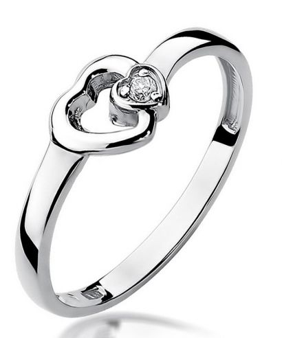 Bonore - White Gold 585 - Diamond 0,02 ct ring