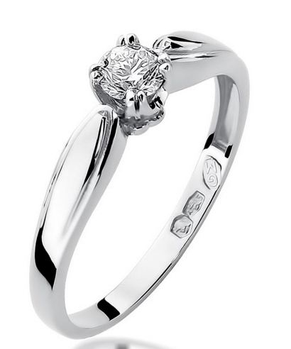 Bonore - White Gold 585 - Diamond 0,24 ct ring