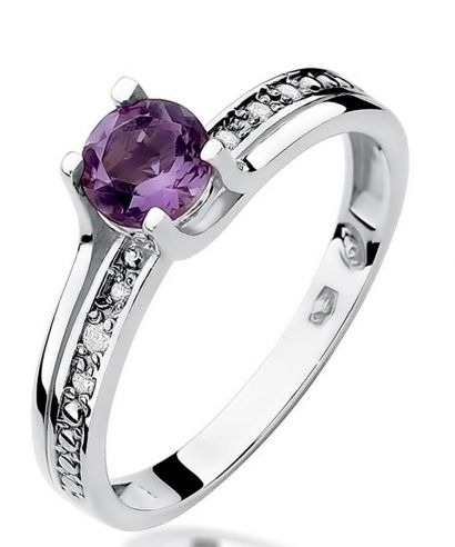 Bonore - White Gold 585 - Amethyst 0,5 ct ring