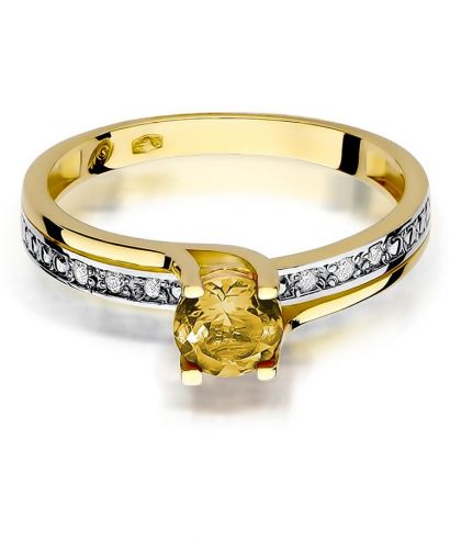 Bonore - Gold 585 - Citrine 0,5 ct ring
