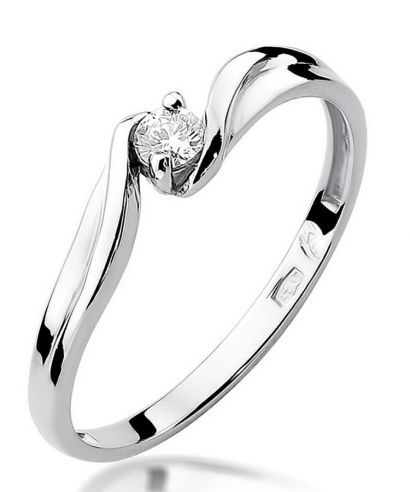Bonore - White Gold 585 - Diamond 0,1 ct ring