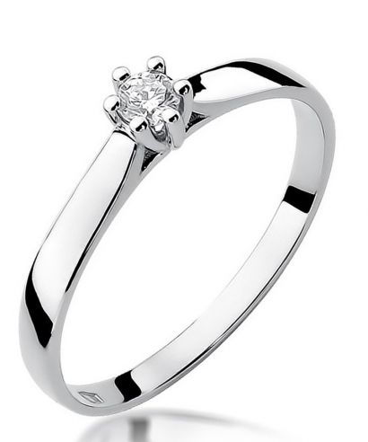 Bonore - White Gold 585 - Diamond 0,1 ct ring
