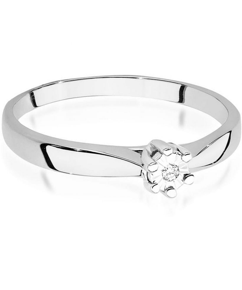 Bonore - White Gold 585 - Diamond 0,01 ct ring