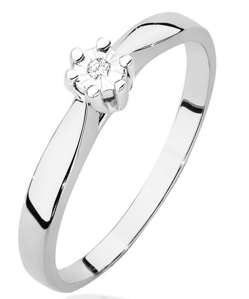 Bonore - White Gold 585 - Diamond 0,01 ct ring