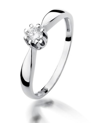 Bonore - White Gold 585 - Diamond 0,15 ct ring