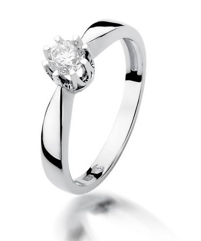 Bonore - White Gold 585 - Diamond 0,3 ct ring