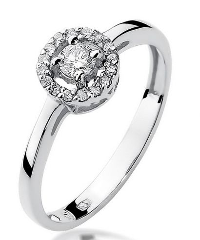 Bonore - White Gold 585 - Diamond 0,12 ct ring