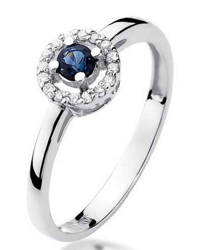 Bonore - White Gold 585 - Sapphire 0,15 ct ring