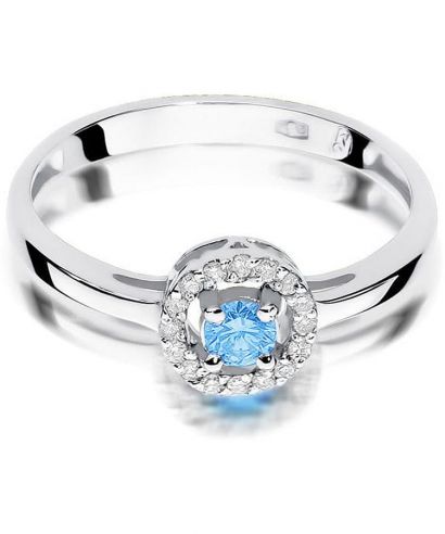 Bonore - White Gold 585 - Topaz 0,15 ct ring