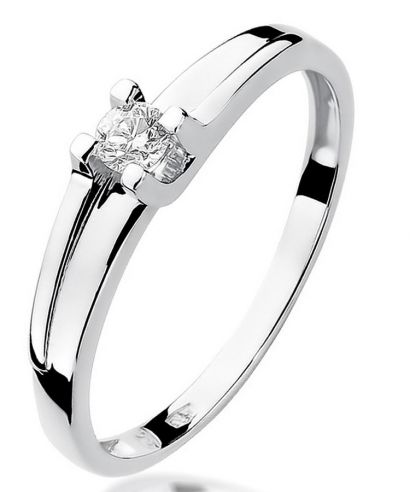 Bonore - White Gold 585 - Diamond 0,12 ct ring