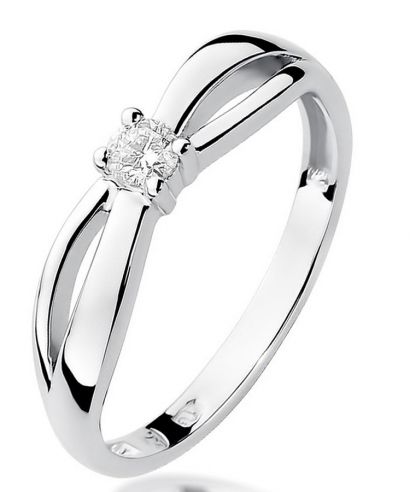 Bonore - White Gold 585 - Diamond 0,1 ct ring