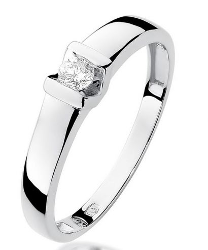 Bonore - White Gold 585 - Diamond 0,1 ct ring