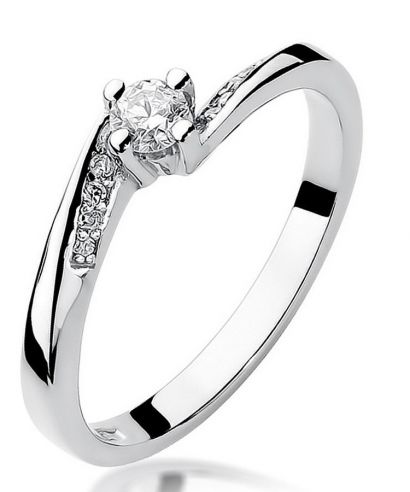 Bonore - White Gold 585 - Diamond 0,15 ct ring