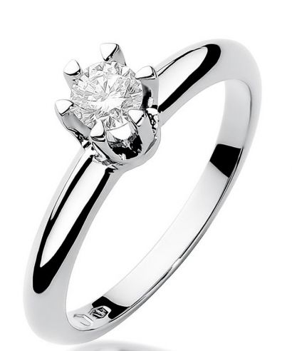 Bonore - White Gold 585 - Diamond 0,3 ct ring