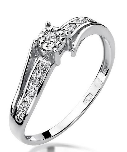 Bonore - White Gold 585 - Diamond 0,05 ct ring