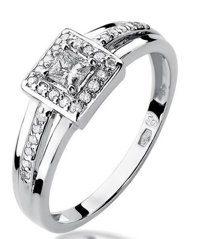 Bonore - White Gold 585 - Diamond 0,15 ct ring