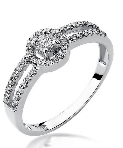 Bonore - White Gold 585 - Diamond 0,1 ct ring