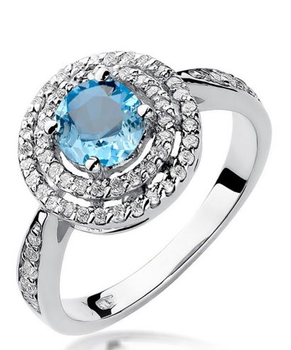 Bonore - White Gold 585 - Topaz 0,8 ct ring