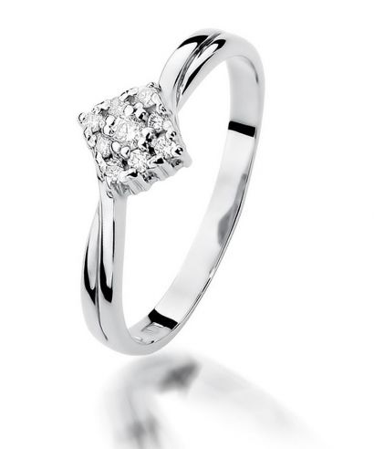 Bonore - White Gold 585 - Diamond 0,02 ct ring