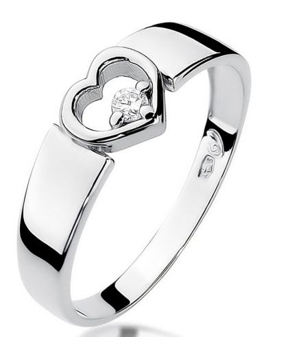Bonore - White Gold 585 - Diamond 0,04 ct ring