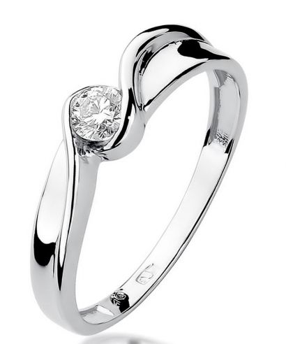 Bonore - White Gold 585 - Diamond 0,15 ct ring