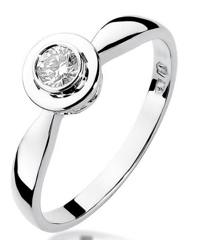 Bonore - White Gold 585 - Diamond 0,2 ct ring
