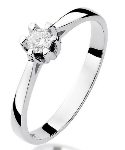 Bonore - White Gold 585 - Diamond 0,12 ct ring