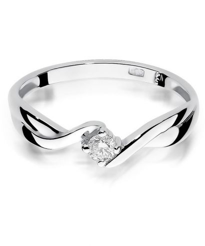 Bonore - White Gold 585 - Diamond 0,08 ct ring