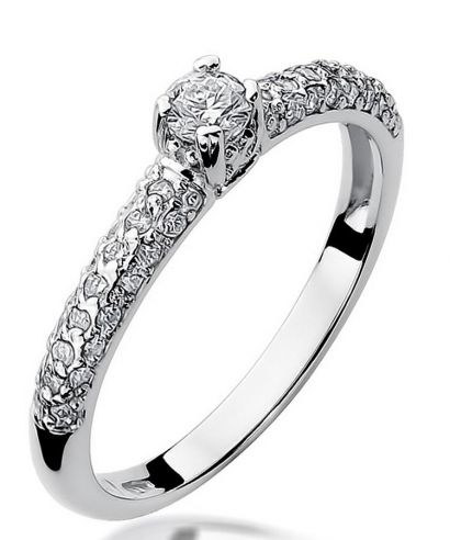 Bonore - White Gold 585 - Diamond 0,15 ct ring