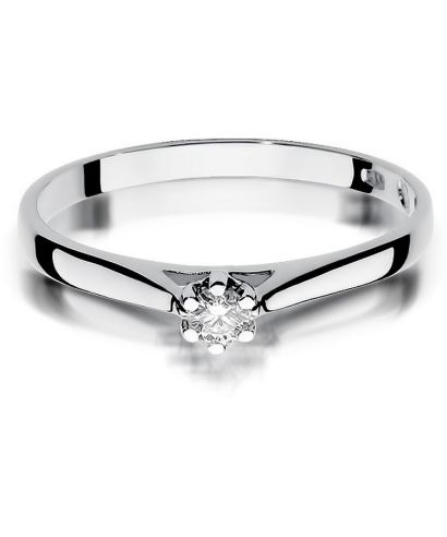 Bonore - White Gold 585 - Diamond 0,09 ct ring