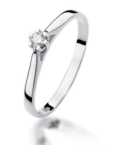 Bonore - White Gold 585 - Diamond 0,09 ct ring