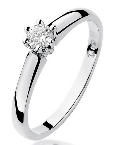 Bonore - White Gold 585 - Diamond 0,2 ct ring