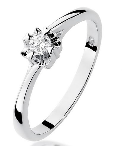 Bonore - White Gold 585 - Diamond 0,1 ct ring
