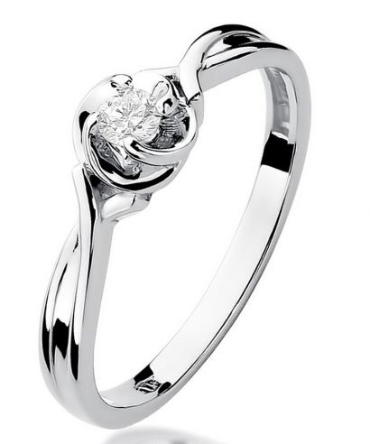 Bonore - White Gold 585 - Diamond 0,1 ct ring