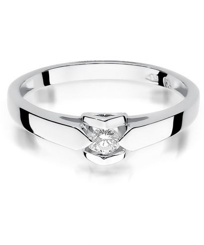 Bonore - White Gold 585 - Diamond 0,09 ct ring
