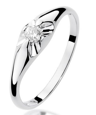 Bonore - White Gold 585 - Diamond 0,1 ct ring