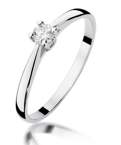 Bonore - White Gold 585 - Diamond 0,15 ct ring