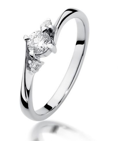 Bonore - White Gold 585 - Diamond 0,25 ct ring