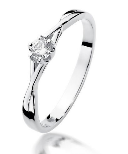 Bonore - White Gold 585 - Diamond 0,12 ct ring