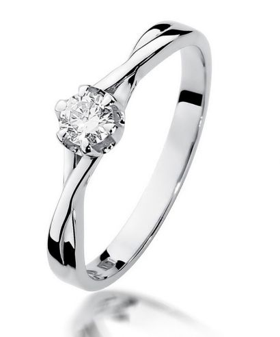 Bonore - White Gold 585 - Diamond 0,23 ct ring