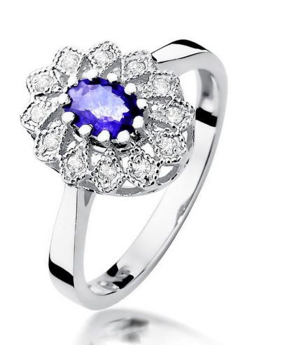 Bonore - White Gold 585 - Tanzanite 0,4 ct ring