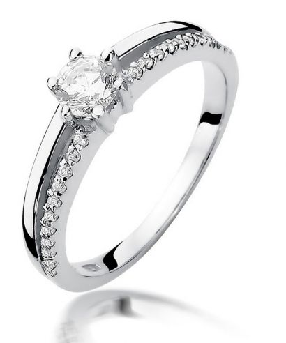 Bonore - White Gold 585 - Diamond 0,3 ct ring
