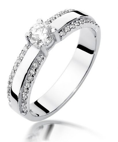 Bonore - White Gold 585 - Diamond 0,25 ct ring